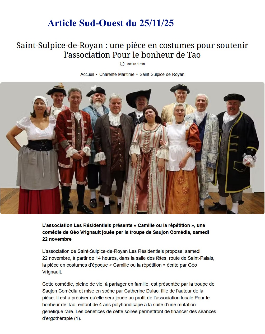 camille la repetition